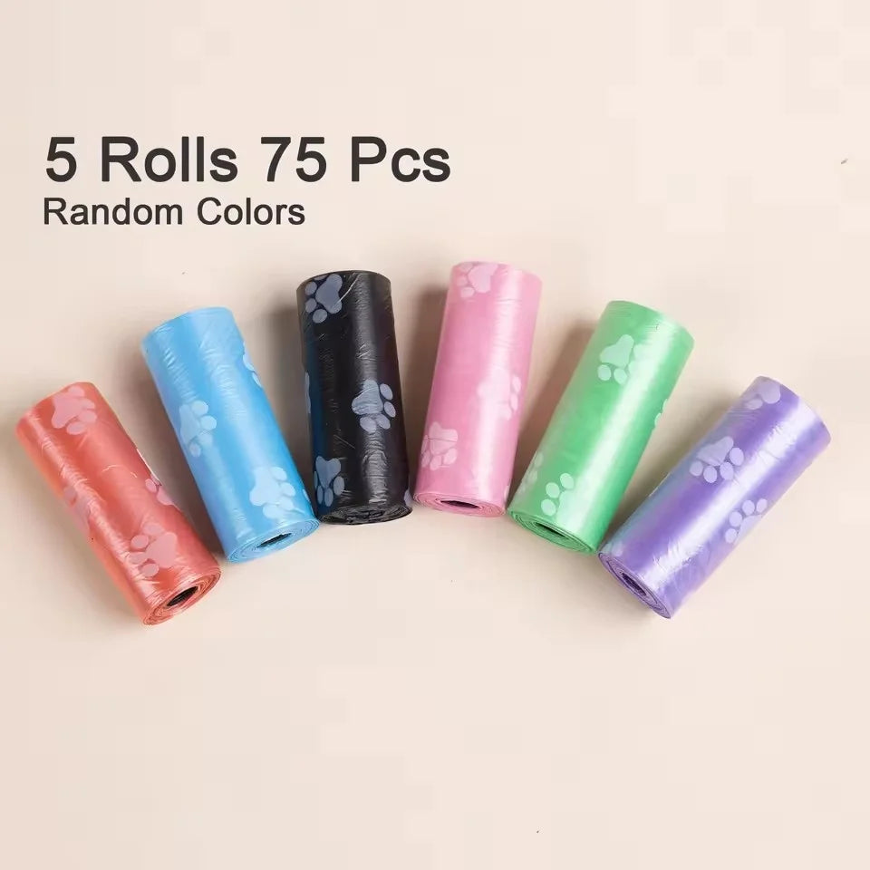 Dog Poop Bag Plastic Dog Waste Bags Disposable For Doggie Pets Poop Outdoor Walking Travel Mixed Colors