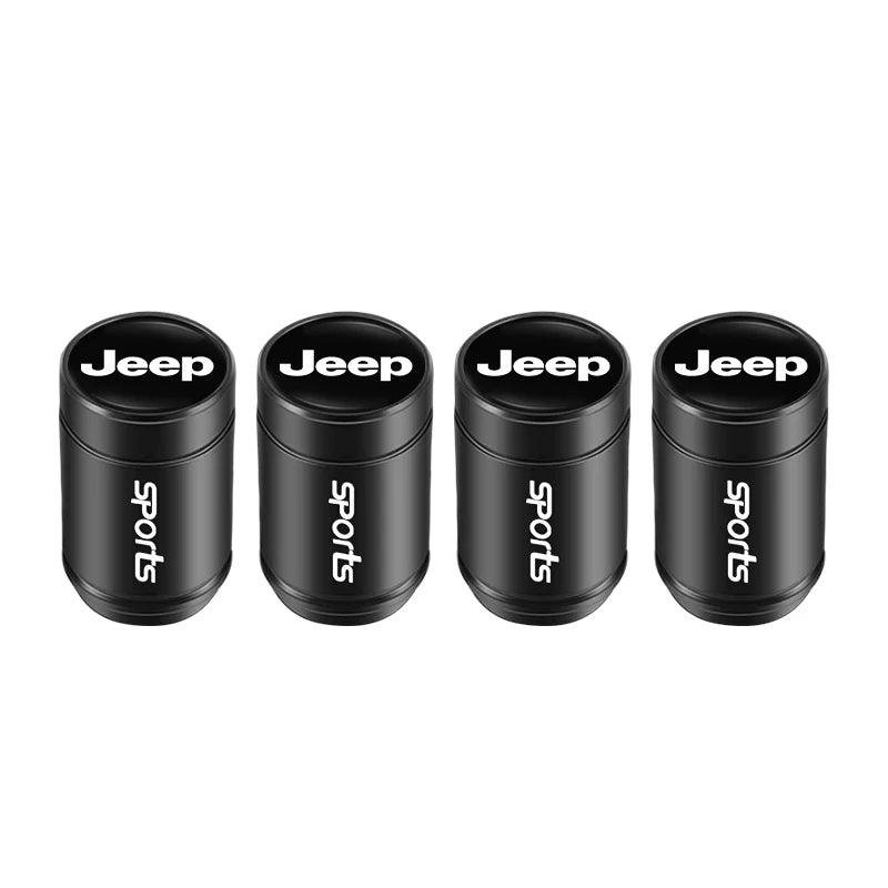 Jeep Aluminum Tire Valve Stem Caps – 4pcs