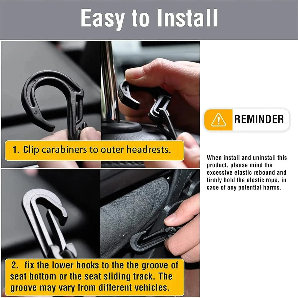 Dog Car Rear Seat Barrier with Storage Bag – Mesh Safety Net