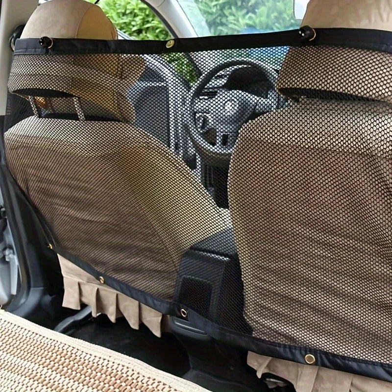 Dog Car Barrier Safety Net – Mesh, Foldable, Universal Fit