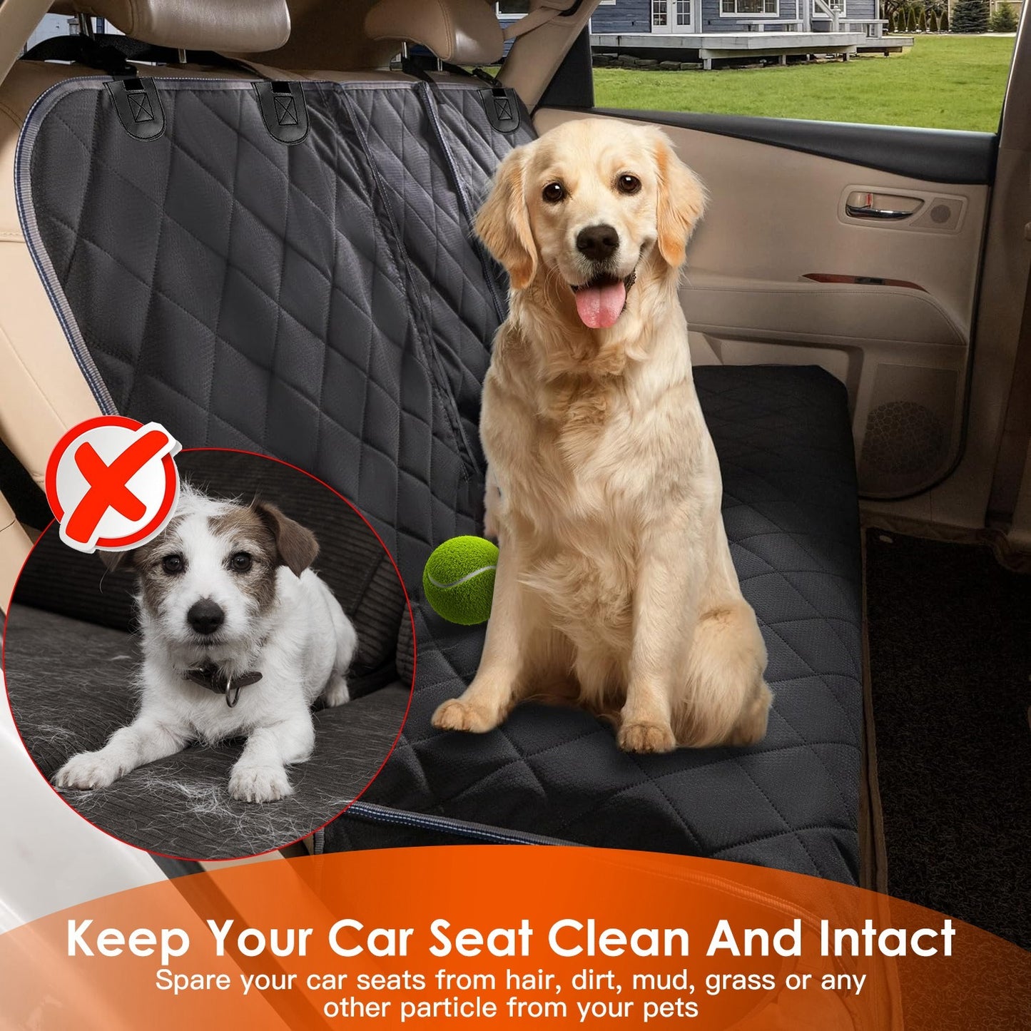 Waterproof God Car Seat Cover with Seat Belt - Fits Cars, Trucks & SUVs