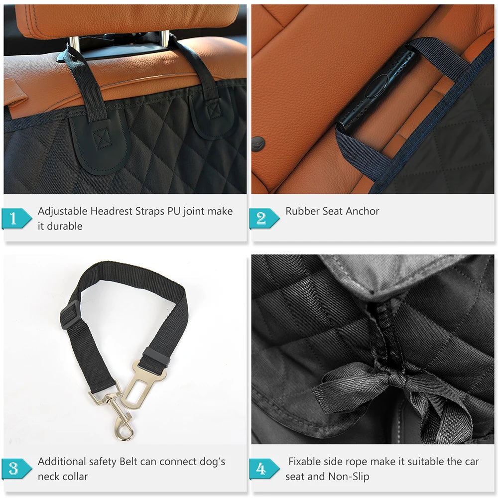 Dog Car Seat Cover with Armrest Access – Waterproof, Universal Fit