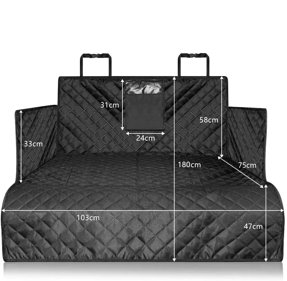 Dog Car Seat Cover & Trunk Hammock – Oxford Cloth, Universal Fit