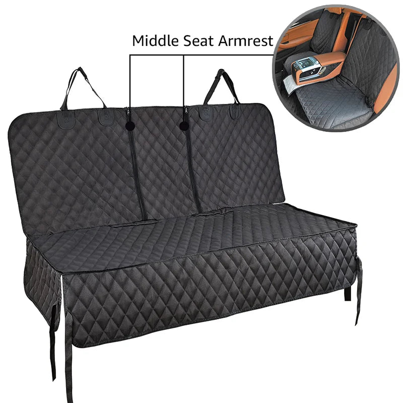 Dog Car Seat Cover with Armrest Access – Waterproof, Universal Fit