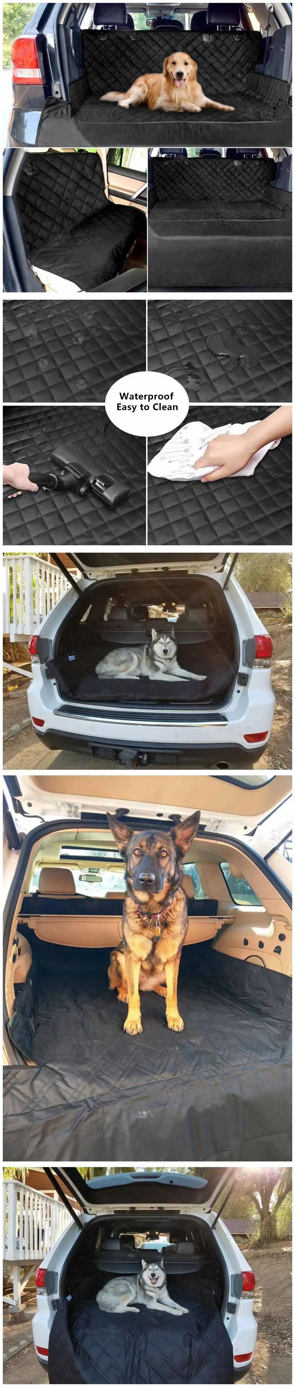 Dog Car Seat Cover & Trunk Hammock – Oxford Cloth, Universal Fit