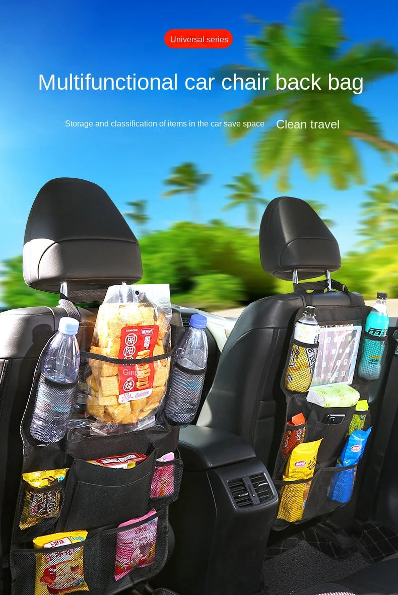 Car Backseat Organizer with Tablet Holder & Storage Pockets