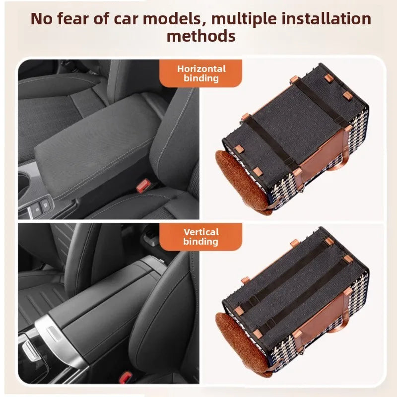 Car Dog Bed Center Console Pet Safety Seat Cushion for Cats Dog Cat Travel Car Accessories Carriers Dog Safety Kennel Armrest