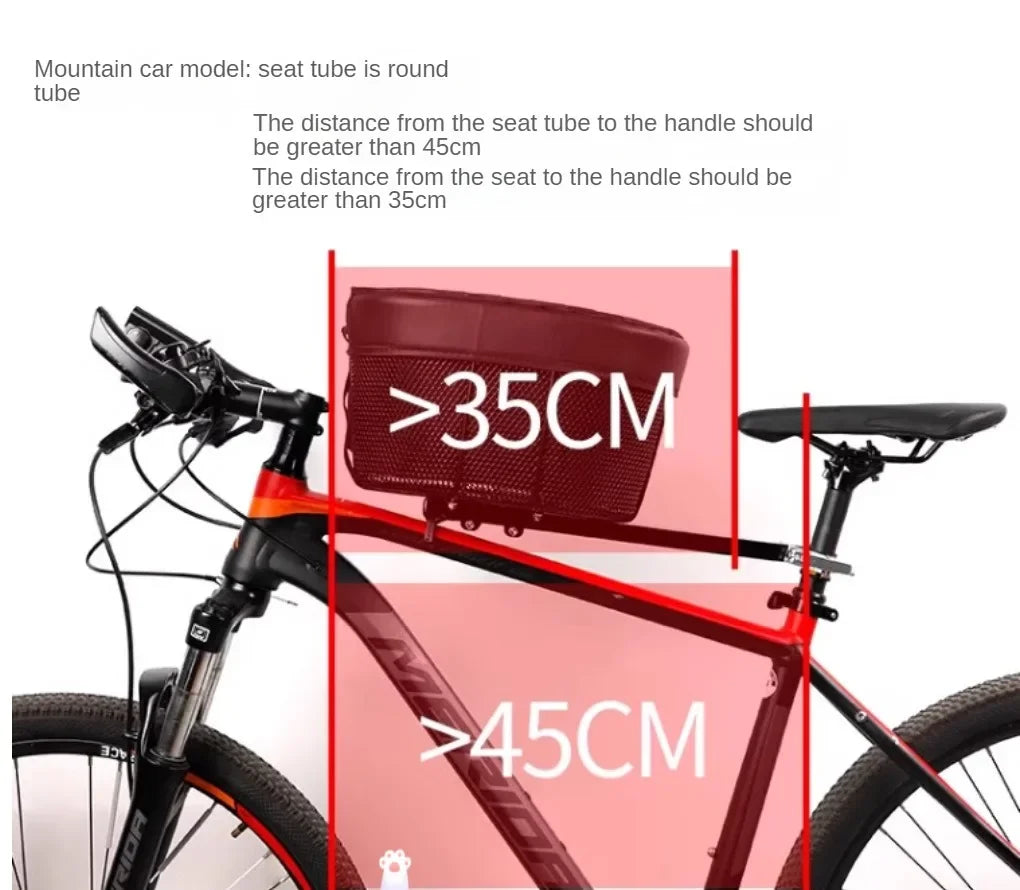 Bicycle Pet Basket Mountain Road Bike with Dog Cat Bag Bike Basket Cross Saddle Pet Products Dog Supplies