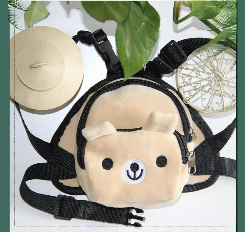Dog Self-Carry Backpack – Adjustable Harness & Snack Bag for Small Dogs
