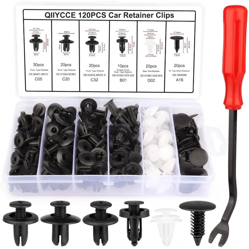Automotive Fastener Clip Assortment – Body Push Retainer Kit