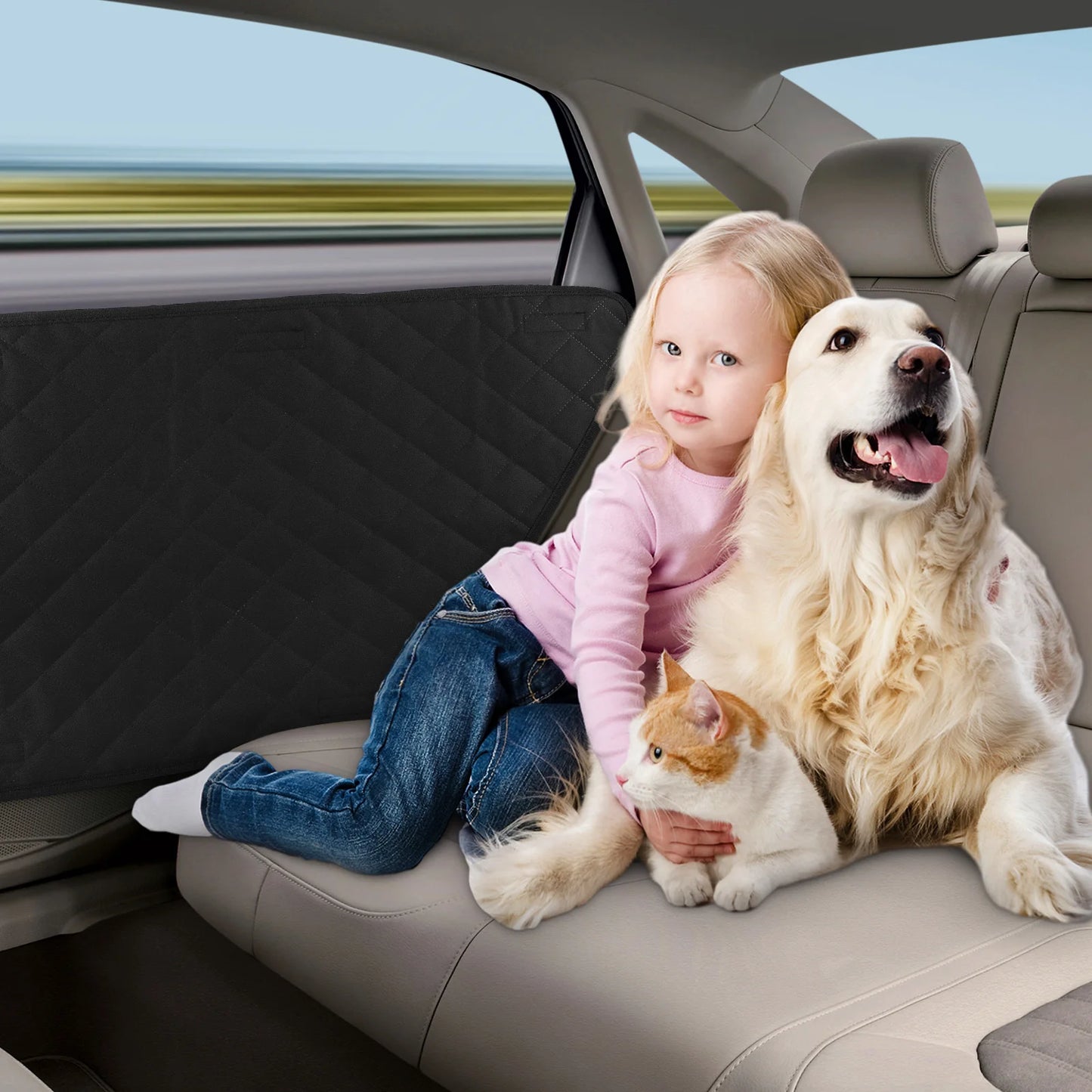 2Pcs Oxford Waterproof Car Door Protector for Dogs Pet Vehicle Door Protector Washable Car Door Protect Mats for Car Truck & SUV