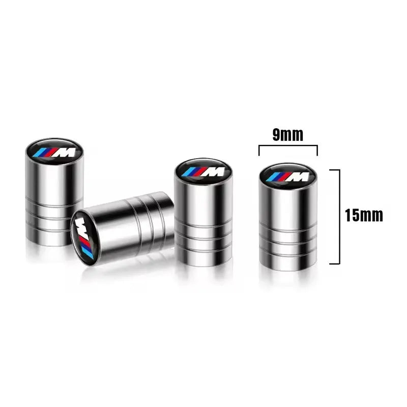 4Pcs Car Wheel Tire Valve Air Stem Cap Badge Decoration For Bmw M E61 F30 X1 E39 E60 E92 X3 F25 G30 X5 E53 E90 E46 X2 X6 E36 E70