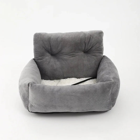 2026 New Premium Dog Car Seat for Small Dogs - Washable Plush Pet Booster Seat with Safety Straps - Portable Travel