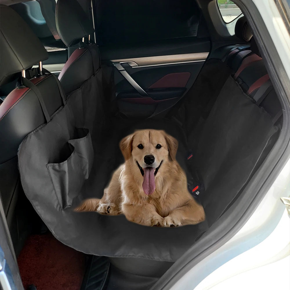 600D Oxford Cloth Dog Car Seat Cover Waterproof Pet Travel Dog Carrier Hammock Car Seat Protector Mat with Storage Pocket