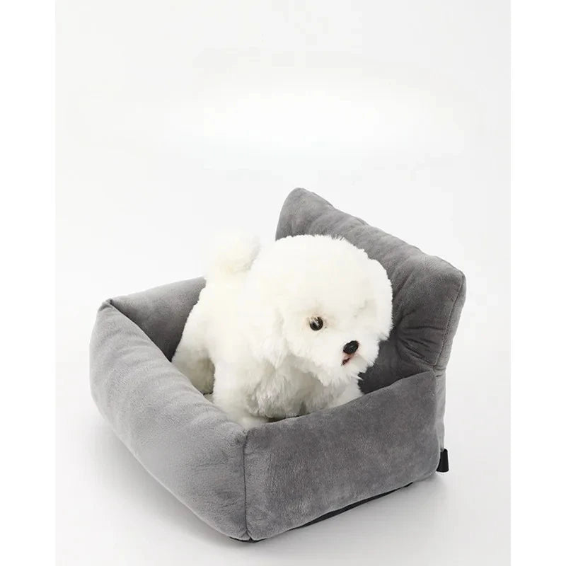 2026 New Premium Dog Car Seat for Small Dogs - Washable Plush Pet Booster Seat with Safety Straps - Portable Travel