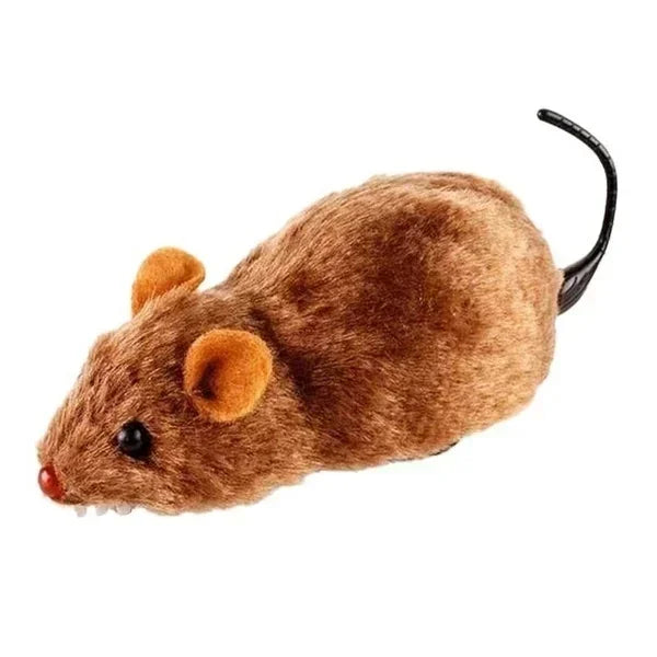 New 1Pc Funny Lifelike Plush Mouse Running Rat Toy for Cats Dogs Tail Mouse Pets Kids Random Color