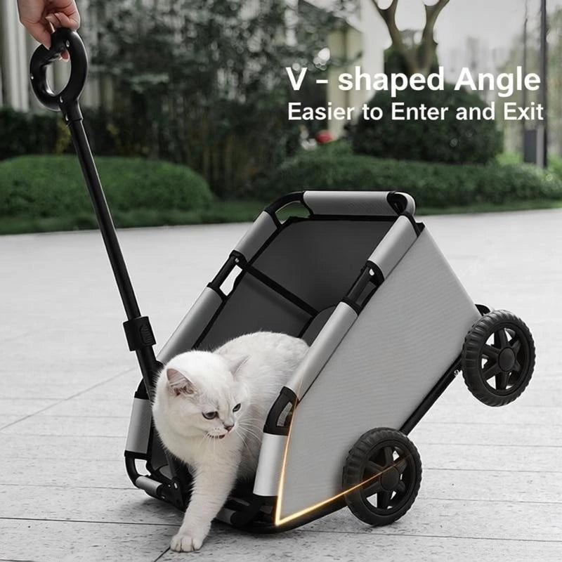 Pet Stroller for Dogs To Go Out Foldable Lightweight Small and Medium-sized Dog Stroller for Walking Dogs