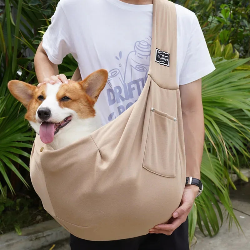 Crossbody Shoulder Sling Pet Carrier Bag – Portable, Up to 7.5kg