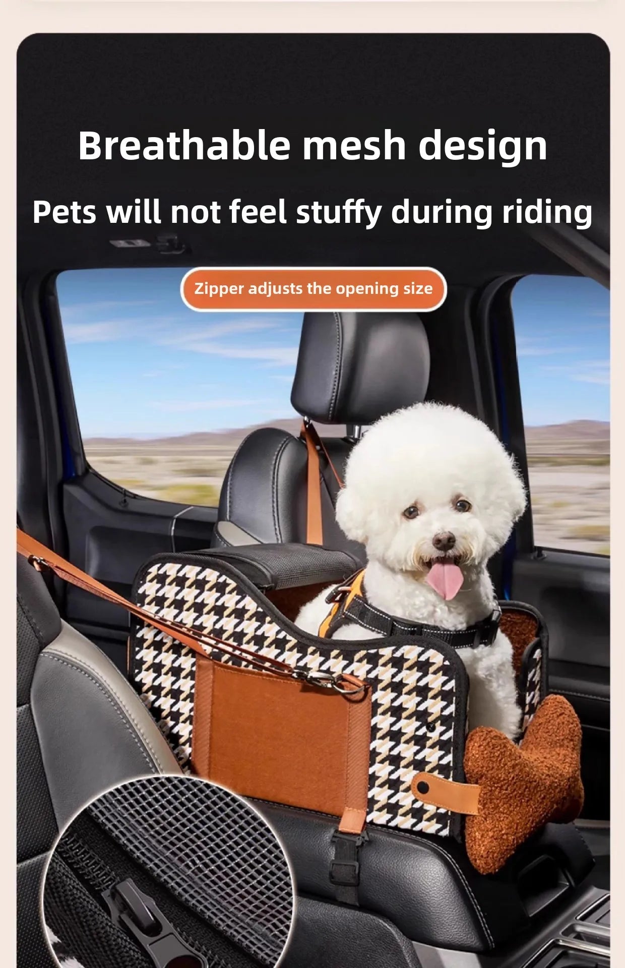 Car Dog Bed Center Console Pet Safety Seat Cushion for Cats Dog Cat Travel Car Accessories Carriers Dog Safety Kennel Armrest