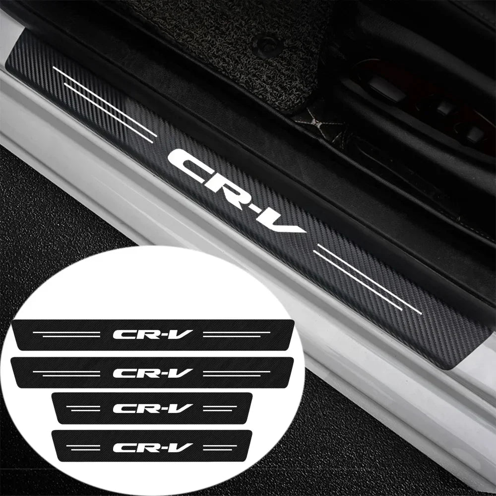 Honda CRV Carbon Fiber Door Sill & Trunk Protector Stickers