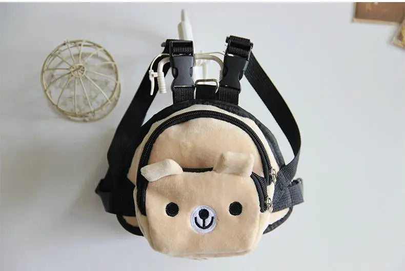 Dog Self-Carry Backpack – Adjustable Harness & Snack Bag for Small Dogs