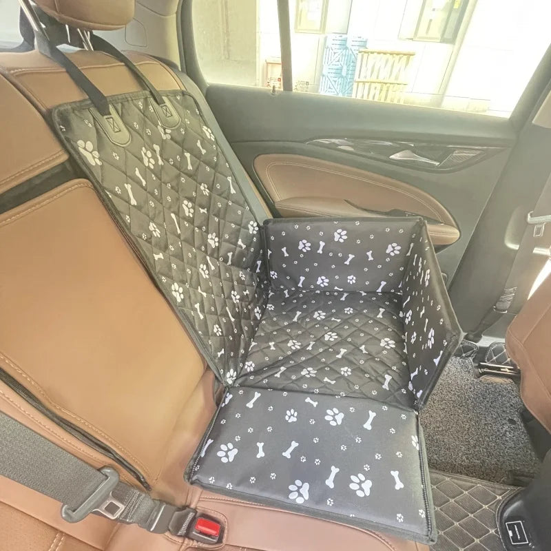 Waterproof Dog Car Seat Cover & Carrier Bag – Folding Hammock, All Breeds