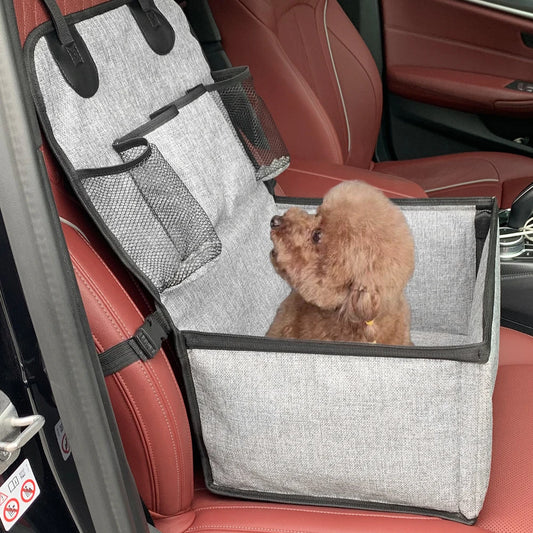 Dog Booster Car Seat with Storage Pockets – Small to Medium Dogs