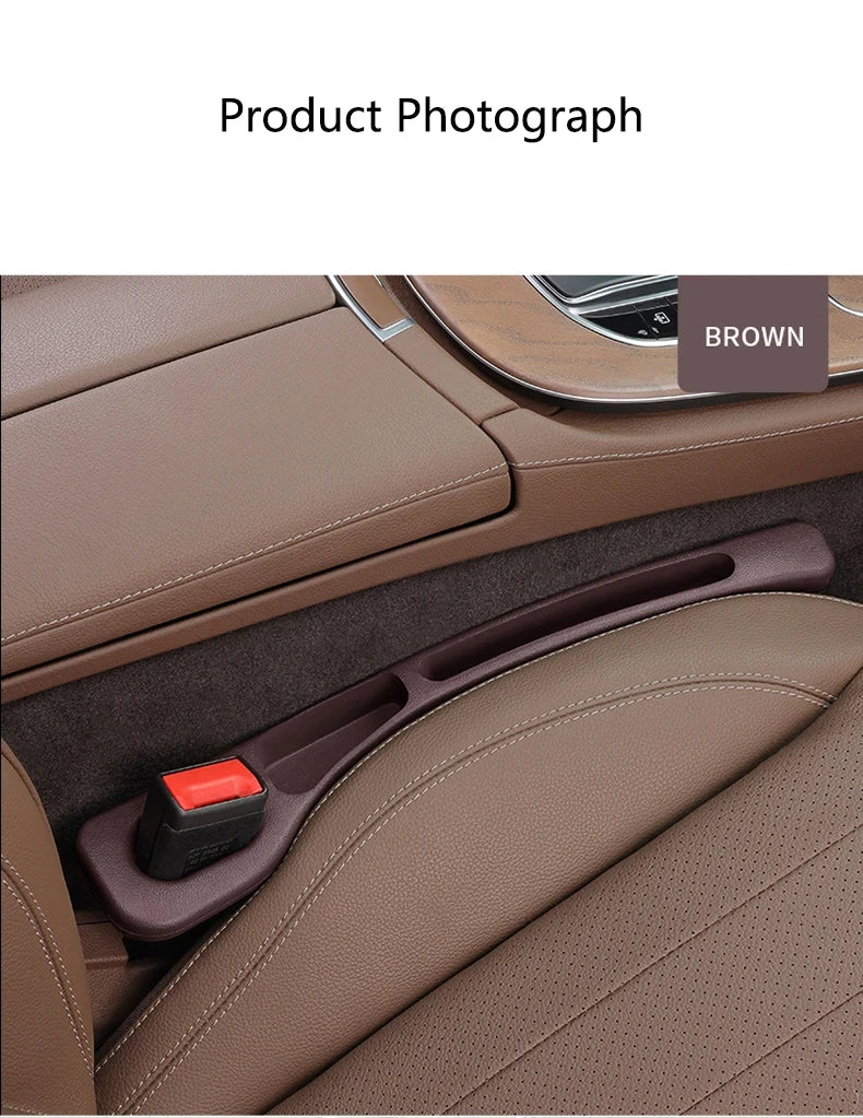 EVA Car Seat Gap Filler with Storage Grooves – 2pcs