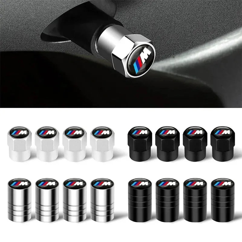 4Pcs Car Wheel Tire Valve Air Stem Cap Badge Decoration For Bmw M E61 F30 X1 E39 E60 E92 X3 F25 G30 X5 E53 E90 E46 X2 X6 E36 E70
