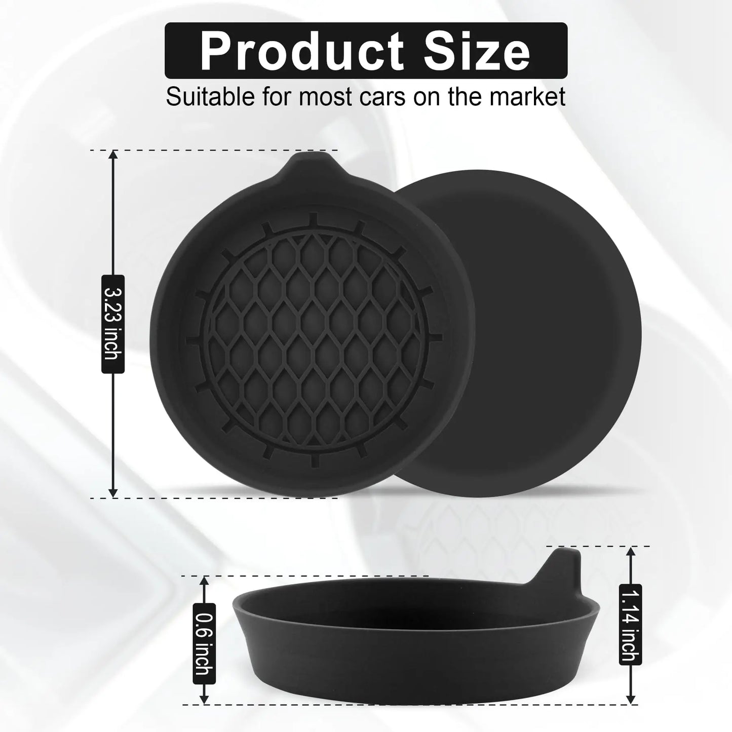 Silicone Car Cup Holder Coaster Insert – 2/4pcs