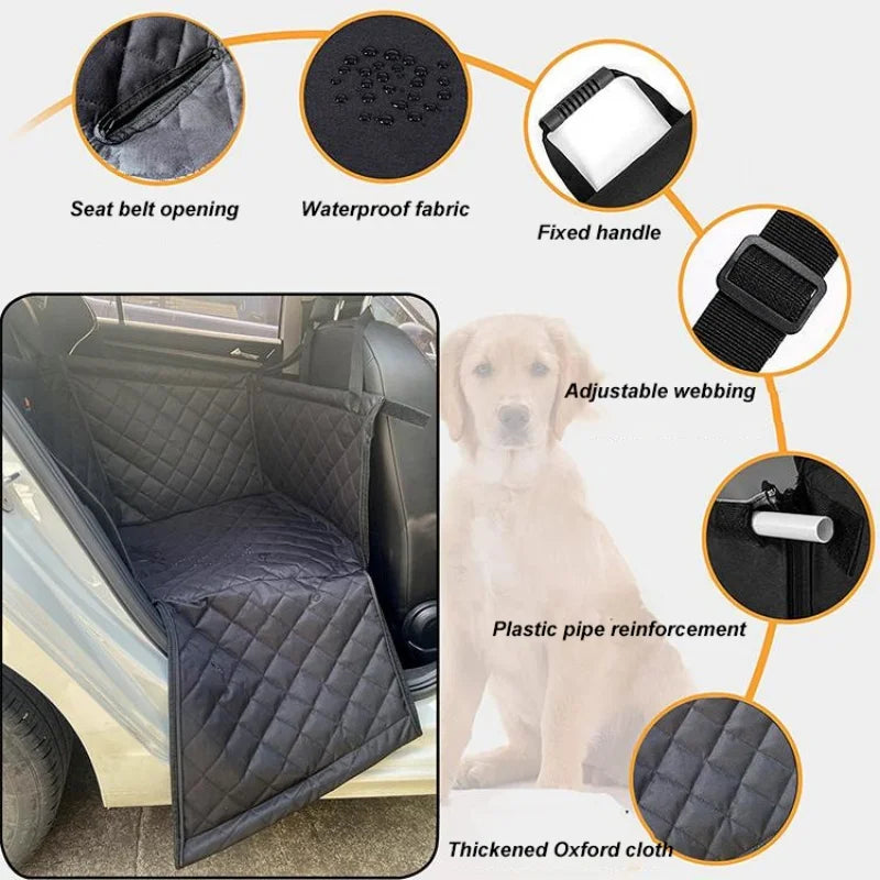 Waterproof Dog Car Seat Cover & Carrier Bag – Folding Hammock, All Breeds