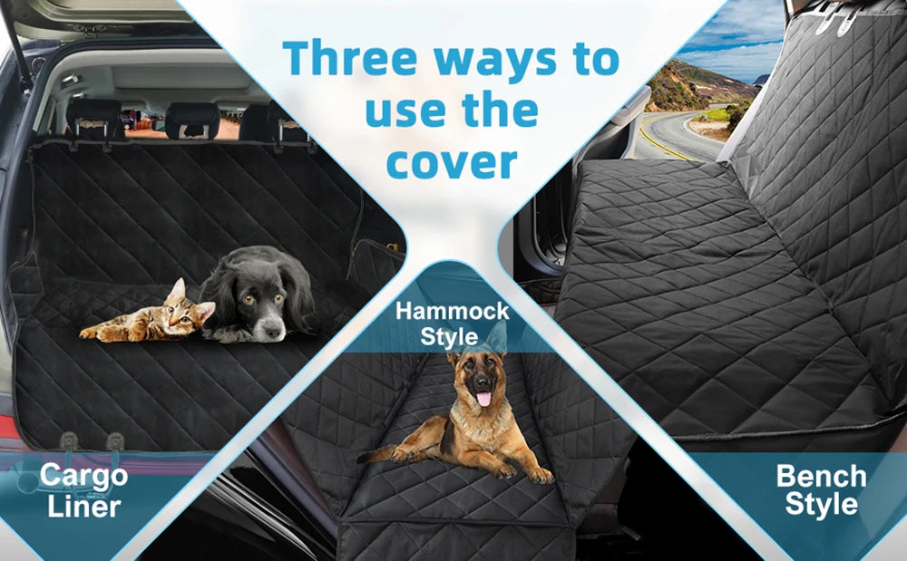 Dog Car Seat Cover Waterproof Pet Travel Dog Carrier Hammock Car Rear Back Seat Protector Mat Safety Carrier For Dogs Safety Pad