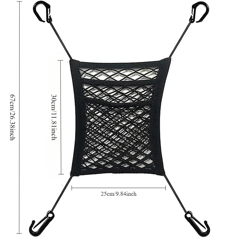 Dog Car Net Barrier – Stretchable Safety Mesh for Cars & SUVs