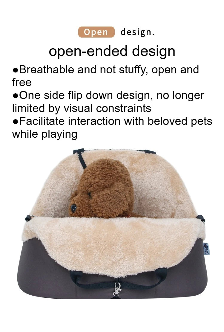 Winter Warm Plush Pet Carrying Bag Small Dog Cat 10kg Load-bearing Travel Portable Cat Dog Car Passenger Seat Safety Bag 애완동물 가방