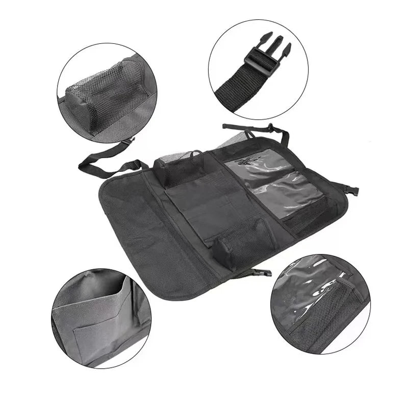 Car Seat Back Organizer with Tablet Holder – Oxford Fabric