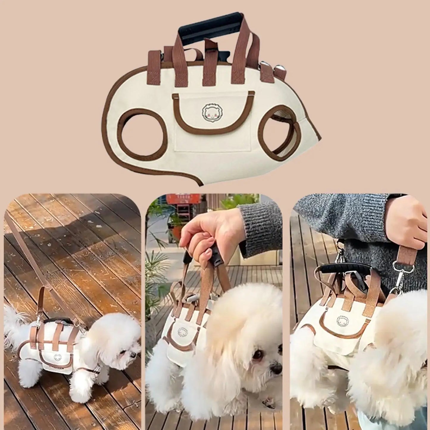Small Dog Carrier Sling for Puppy Adjustable Breathable Pet Pouch with Pocket Hands-Free Cat Carrier Backpack for Travel Hiking
