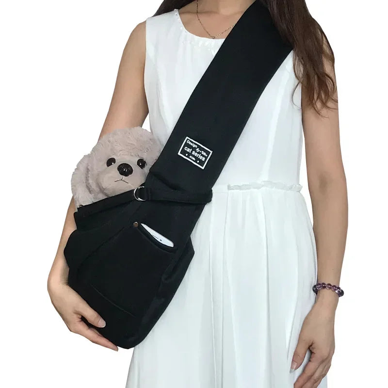 Crossbody Shoulder Sling Pet Carrier Bag – Portable, Up to 7.5kg