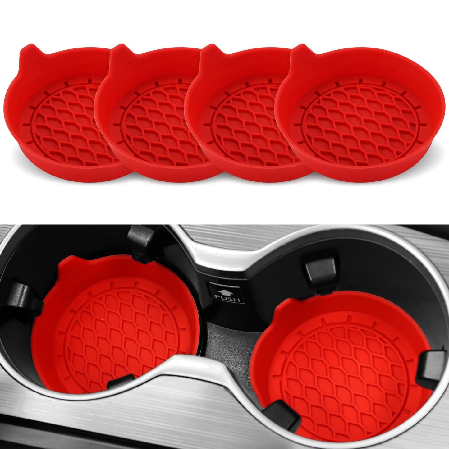 Silicone Car Cup Holder Coaster Insert – 2/4pcs