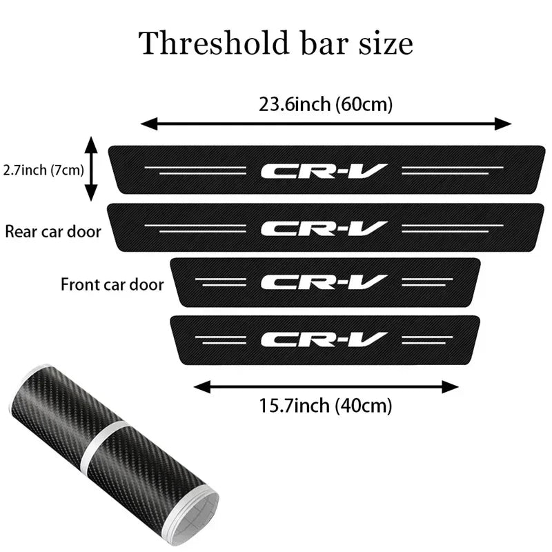 Honda CRV Carbon Fiber Door Sill & Trunk Protector Stickers