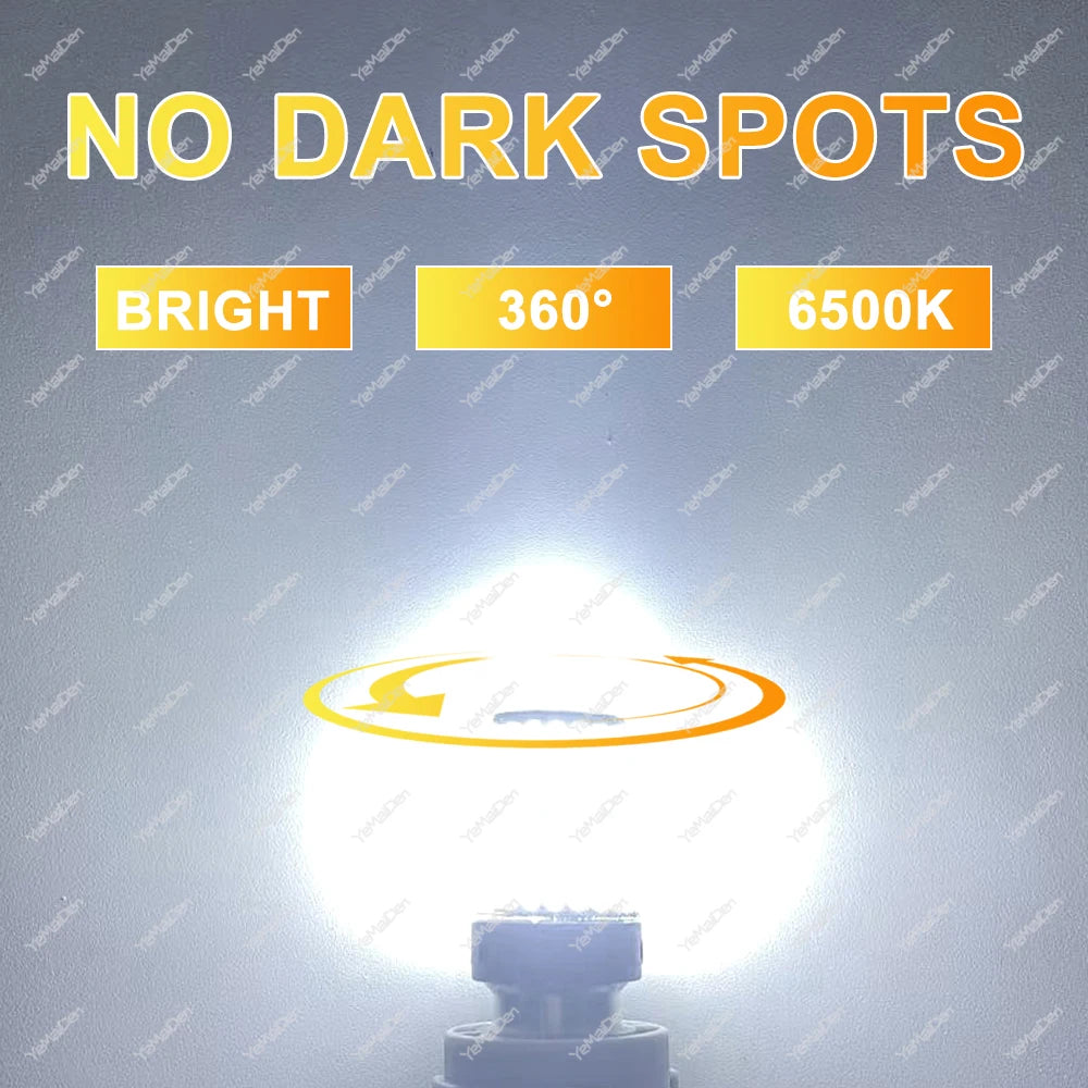 T20 7443 / 1156 BA15S LED Bulbs – 144SMD, 2000LM