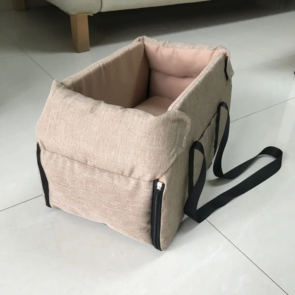 Console Booster Dog Car Seat & Carrier – Small Dogs & Cats, Center Armrest
