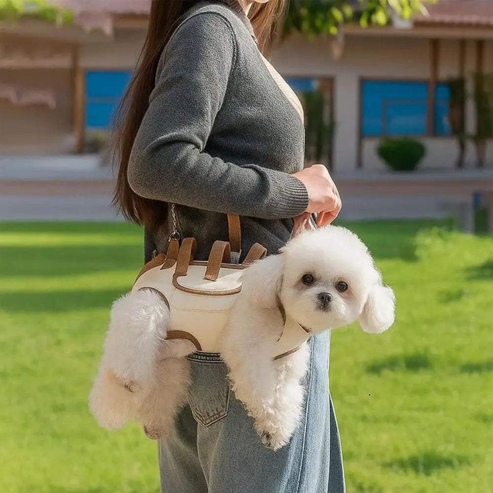 Small Dog Carrier Sling for Puppy Adjustable Breathable Pet Pouch with Pocket Hands-Free Cat Carrier Backpack for Travel Hiking