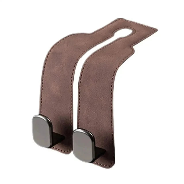 2-in-1 Car Headrest Hook – Foldable Double Hook