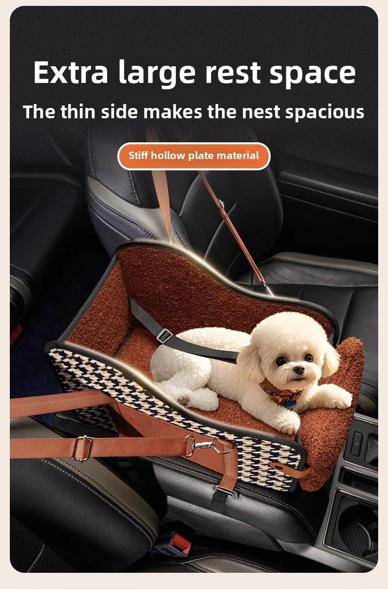 Car Dog Bed Center Console Pet Safety Seat Cushion for Cats Dog Cat Travel Car Accessories Carriers Dog Safety Kennel Armrest
