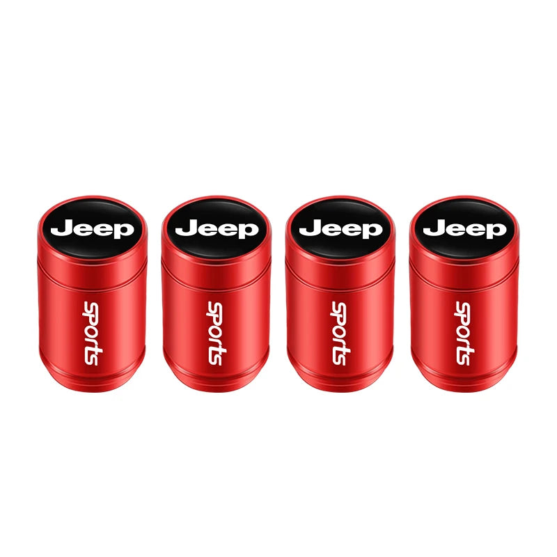 Jeep Aluminum Tire Valve Stem Caps – 4pcs