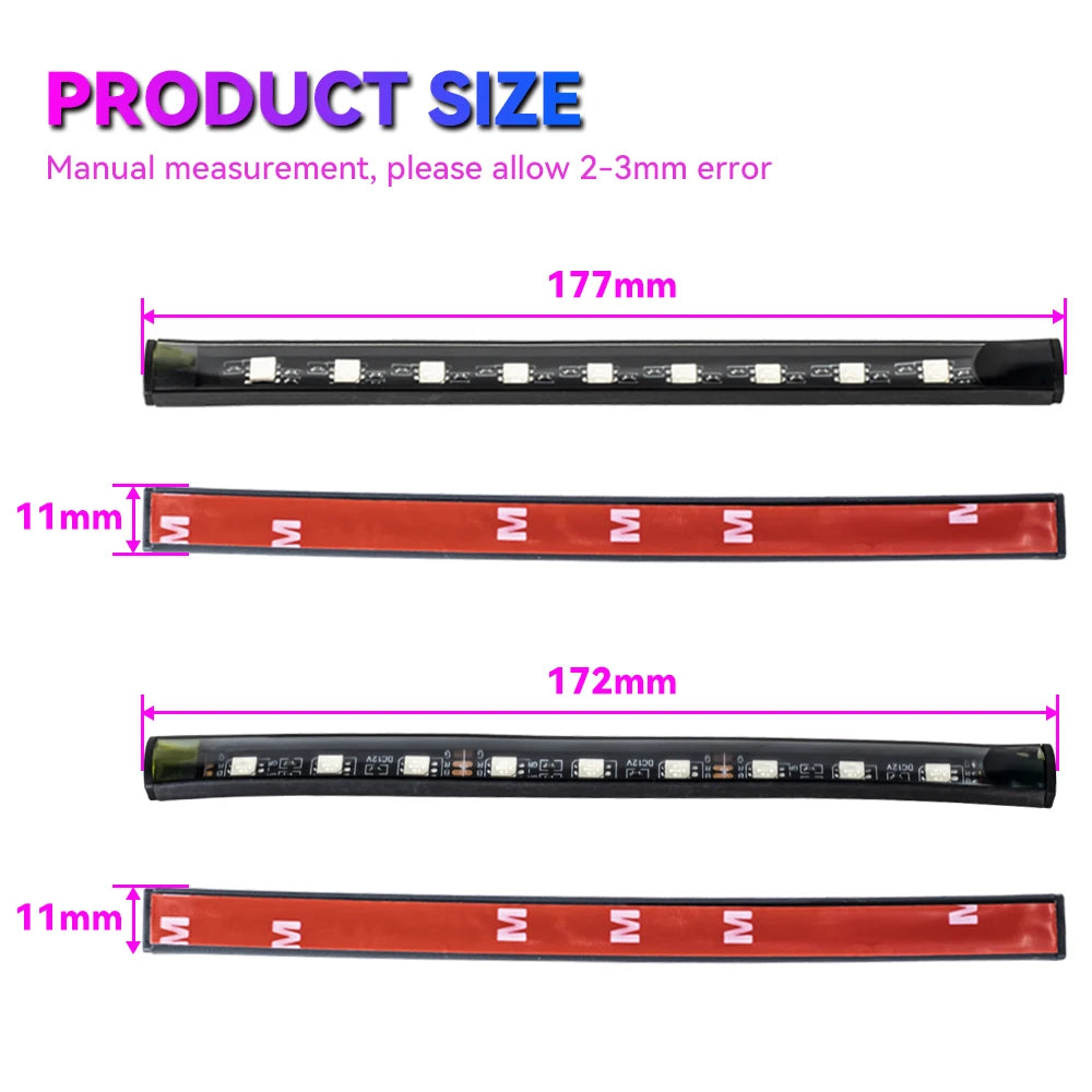 RGB LED Car Interior Ambient Light – 48/72 LED, Music Sync