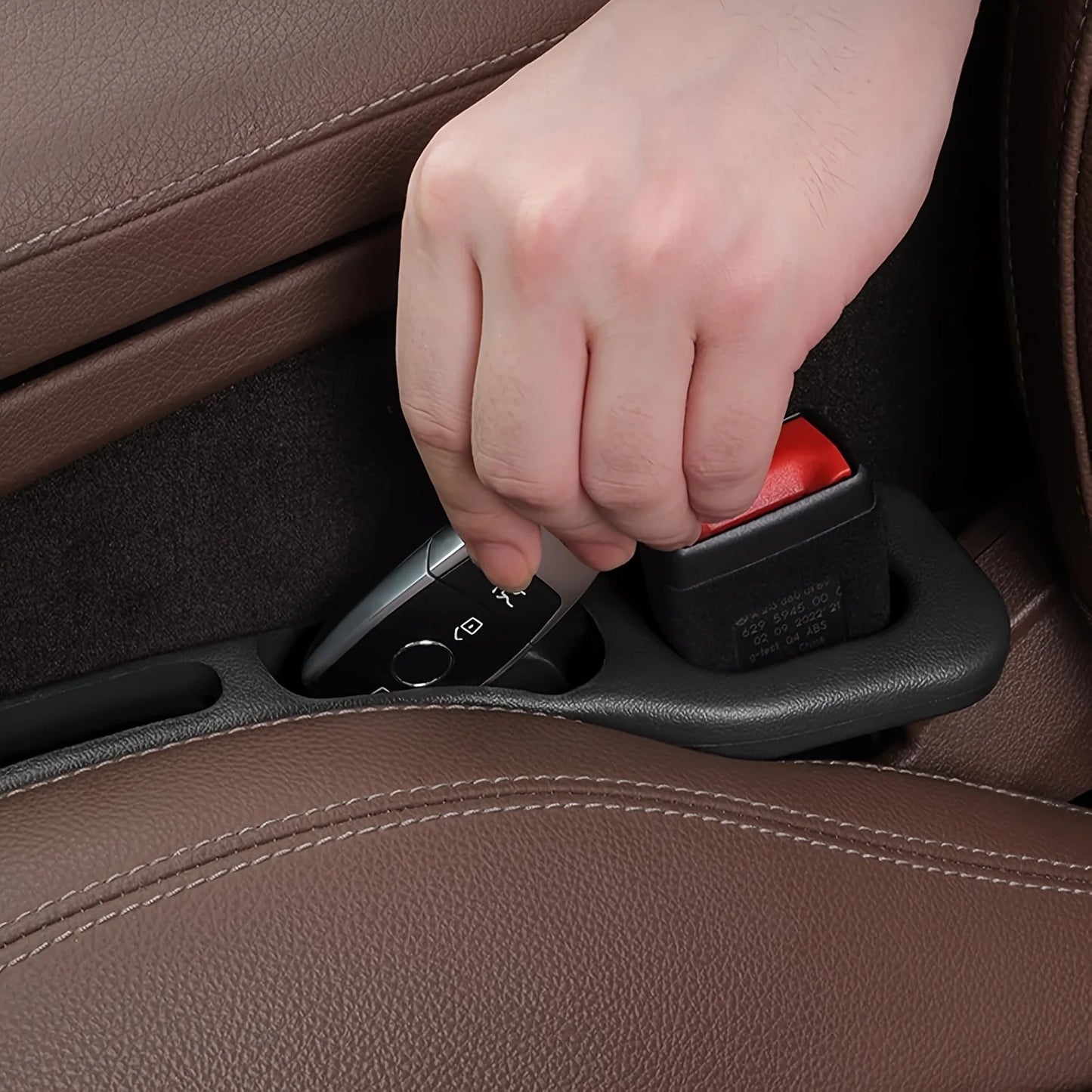 Car Seat Gap Filler with Storage Grooves – PU, 2pc