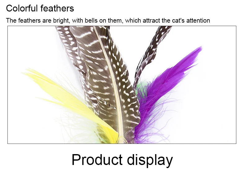 11pcs Replacement Cat Feather Toy Set Feather Replacement Head Retractable Cat Stick Cat Products