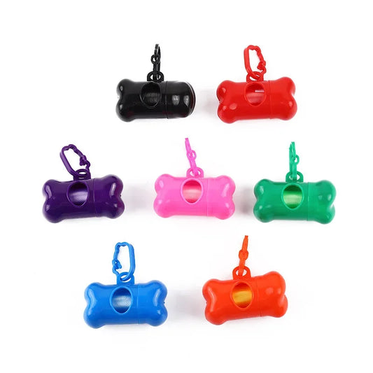 Bone-Shaped Dog Poop Bag Dispenser – Plastic, Universal