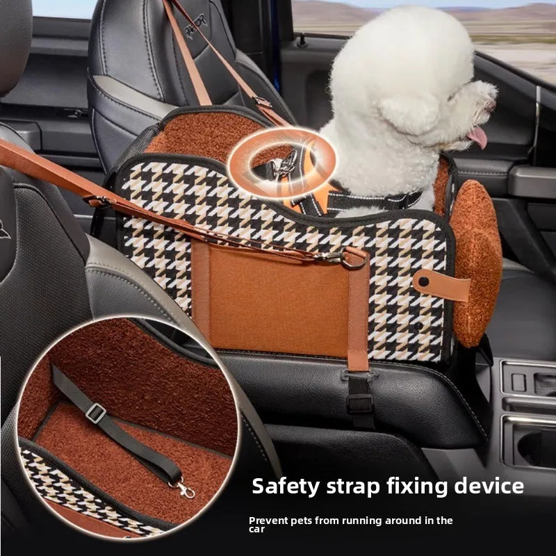 Car Dog Bed Center Console Pet Safety Seat Cushion for Cats Dog Cat Travel Car Accessories Carriers Dog Safety Kennel Armrest